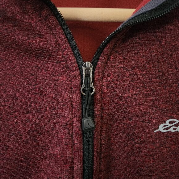 Eddie Bauer Sweatshirt Women First Ascent Quarter Zip Burgundy Maroon Casual M - Picture 7 of 16